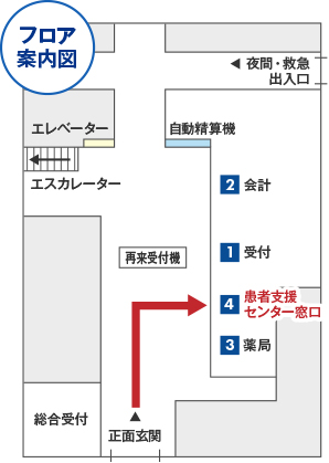 患者支援センター案内図