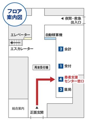 患者支援センター案内図