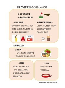 抗がん剤治療による味覚変化（味が濃すぎると感じる時）