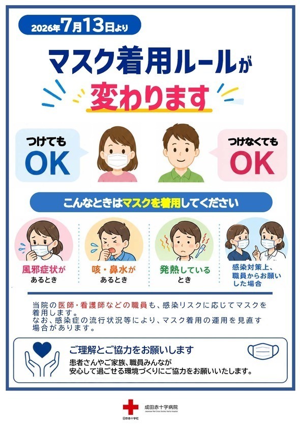 マスク着用ルール変更周知ポスター